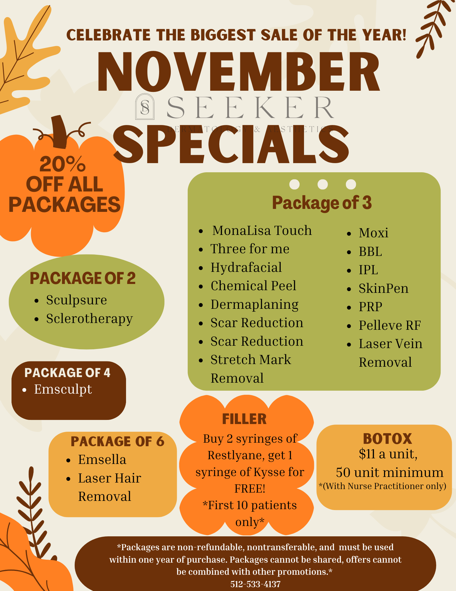 Specials Nov 1